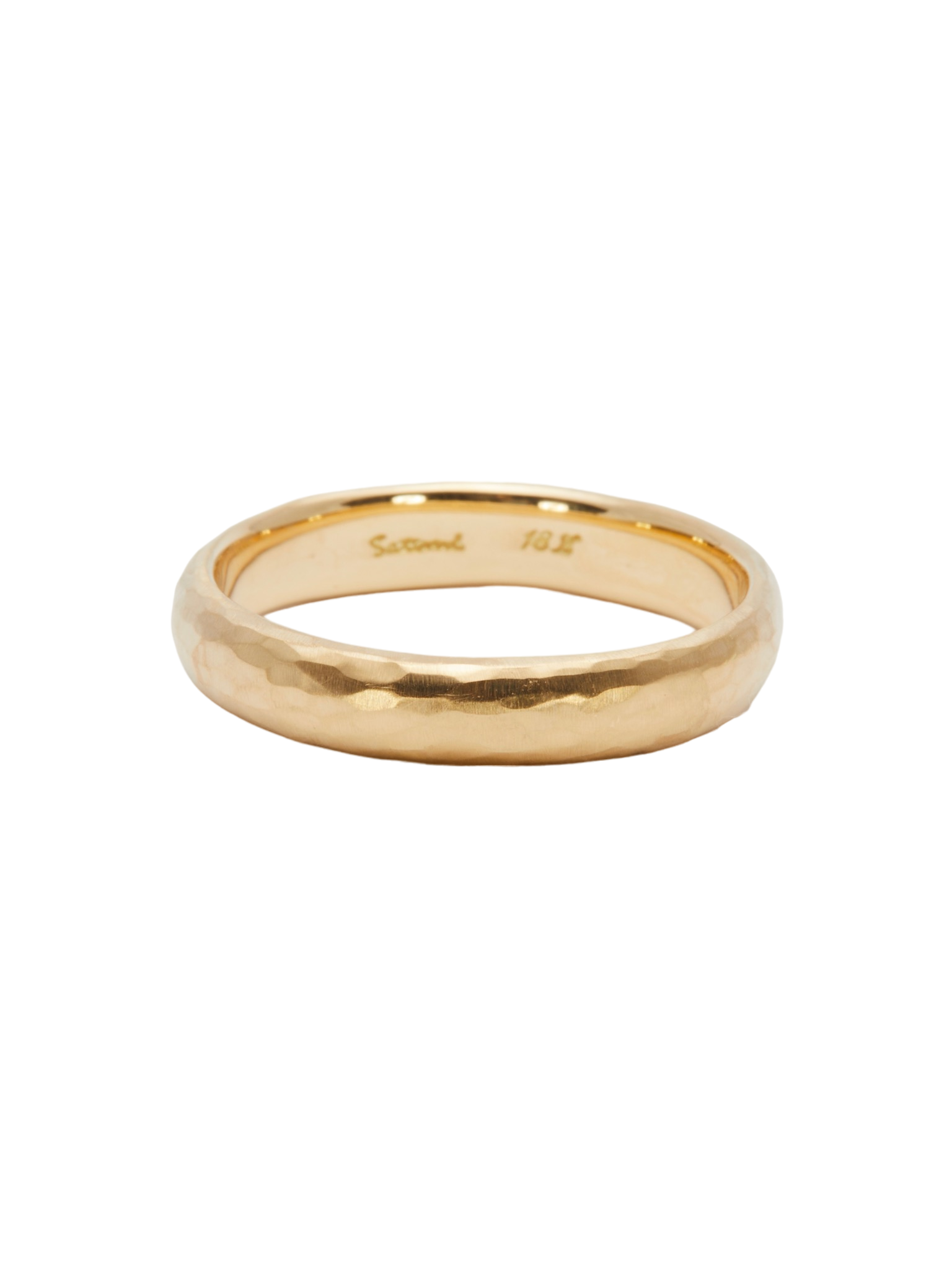 4.2mm half round hammered band 